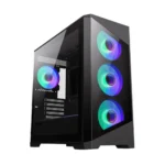 GameMax Destroyer TGB Micro-ATX 4 ARGB Fans, Tempered Glass Panels Gaming Case – Black
