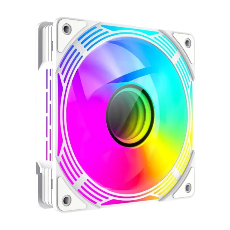 GameMax FN12A-C8I W 120mm ARGB Fan High-Performance Quiet Cooling – White