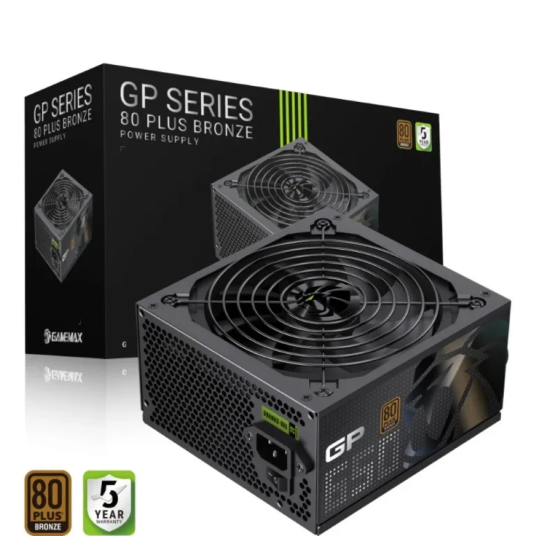 GameMax GP 650B 80+ Bronze Ultra-Stable, Smart Fan, and Premium Heat Dissipation Power Supply – Black
