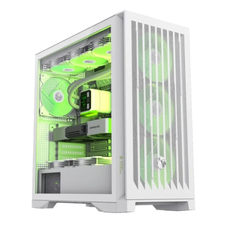 GameMax Leader 2 HW Mid Tower Gaming Case – White