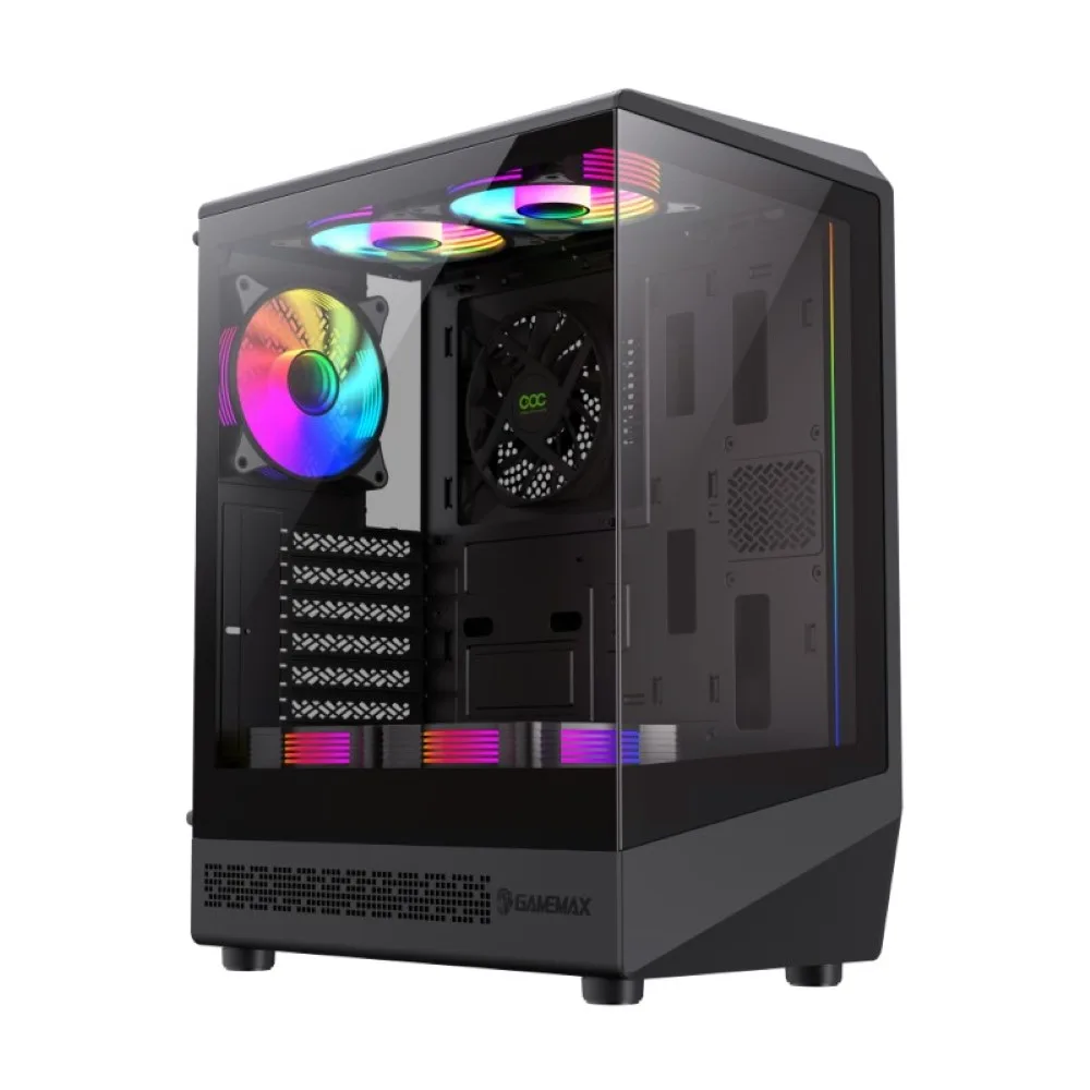 gamemax-vista-coc-ab-atx-mid-tower-features-a-262-panoramic - MegaComputer.pk GameMax Vista COC AB ATX Mid-Tower features a 262° panoramic view Gaming Case – Black