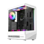 GameMax Vista COC AW ATX Mid-Tower features a 262° panoramic view Gaming Case – White