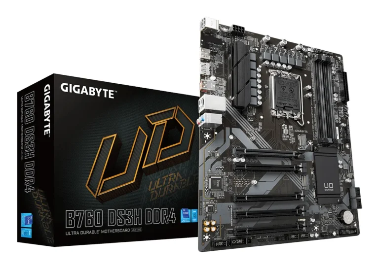 Gigabyte B760 DS3H DDR4 with 8+2+1 Hybrid Phases Digital VRM Solution Motherboard