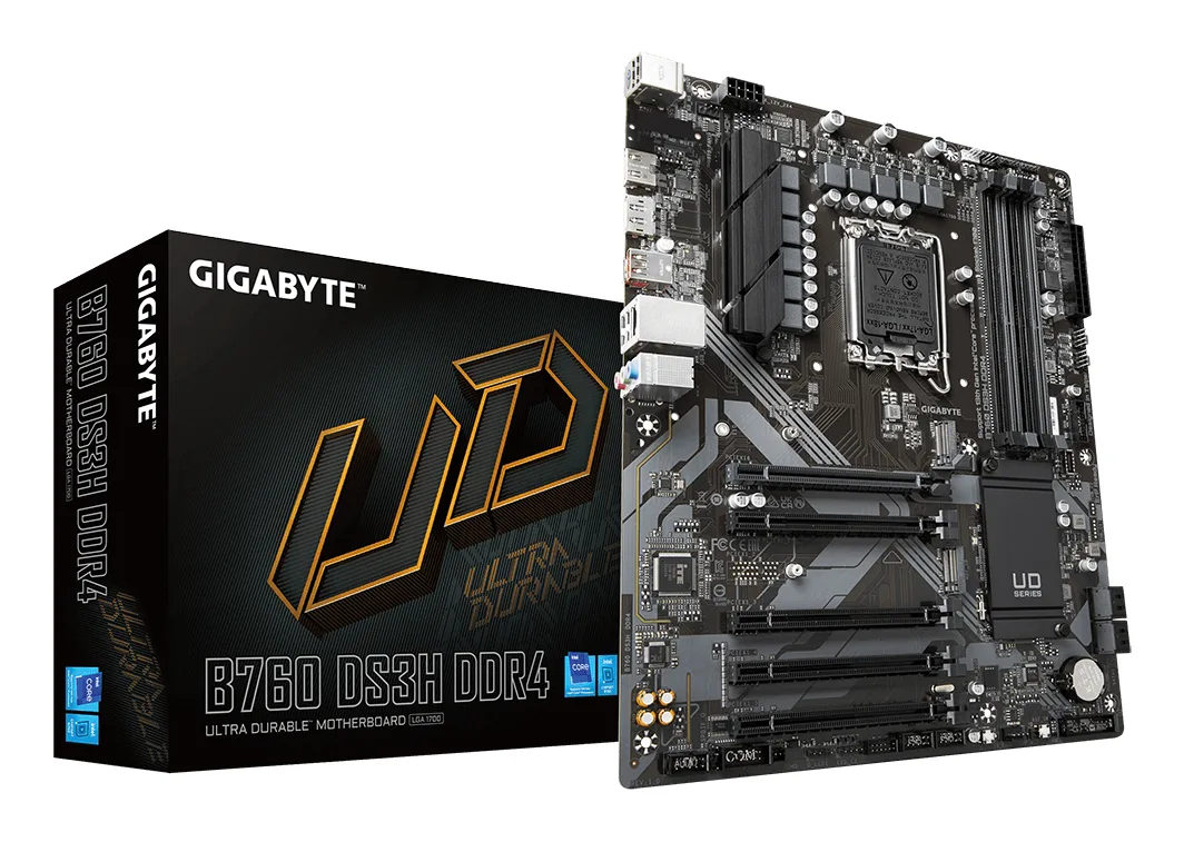 gigabyte-b760-ds3h-ddr4 - MegaComputer.pk Gigabyte B760 DS3H DDR4 with 8+2+1 Hybrid Phases Digital VRM Solution Motherboard