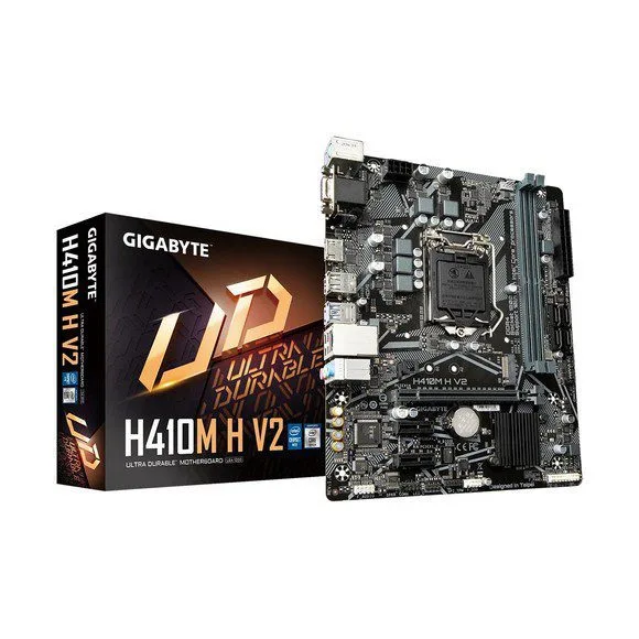 Gigabyte  H410M H V2 Durable with Intel® GbE LAN, Anti-Sulfur Resistor, Smart Fan 5 Motherboard
