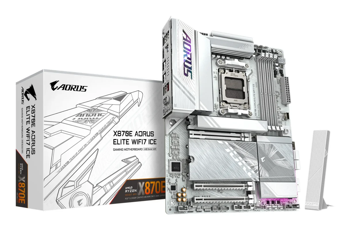 Gigabyte X870E Aorus Elite WIFI7 ICE AM5 ATX Motherboard