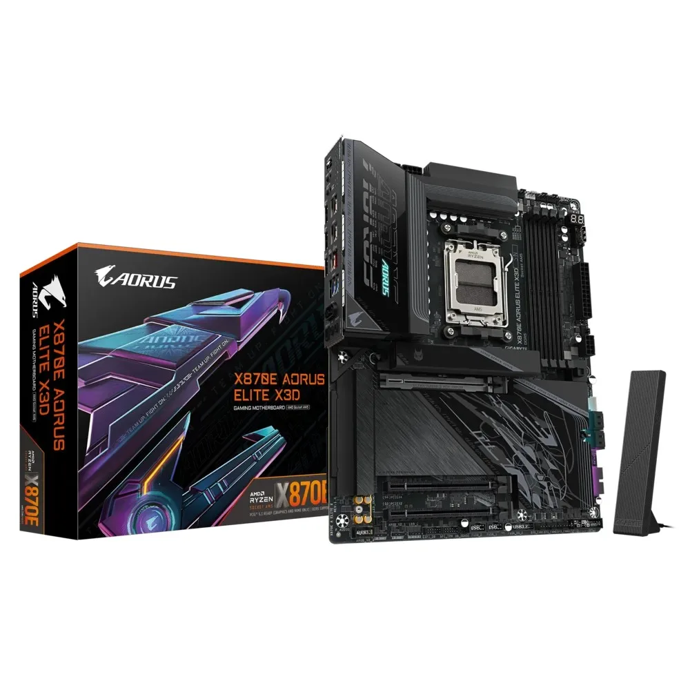 gigabyte-x870e-aorus-elite-x3d-amd-am5-lga-1718-atx-motherbo - MegaComputer.pk GIGABYTE X870E AORUS Elite X3D AMD AM5 LGA 1718 ATX Motherboard