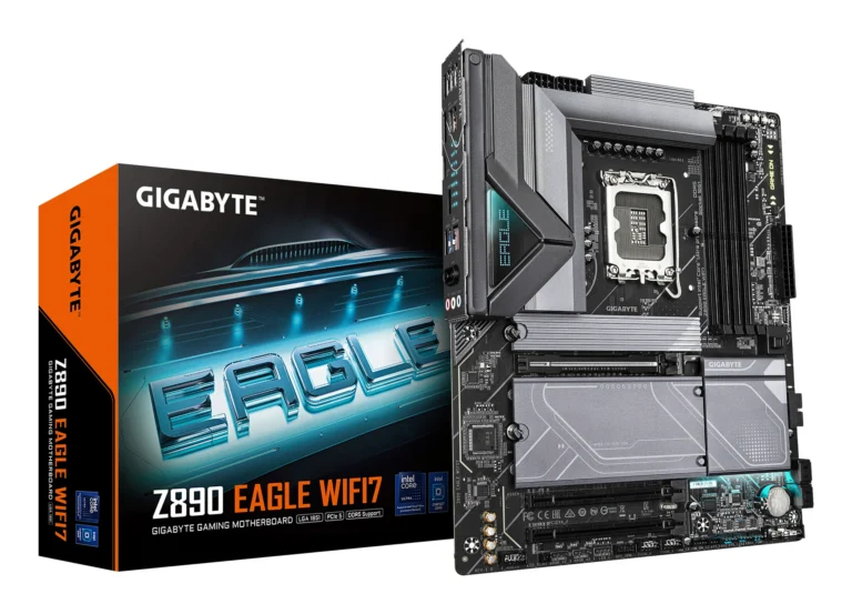 Gigabyte Z890 Eagle Wifi7 Intel Core Ultra (Series 2) LGA 1851 Motherboard ATX DDR5, 4X M.2 PCIe 5.0 USB4 WIFI7 2.5GbE LAN EZ-Latch