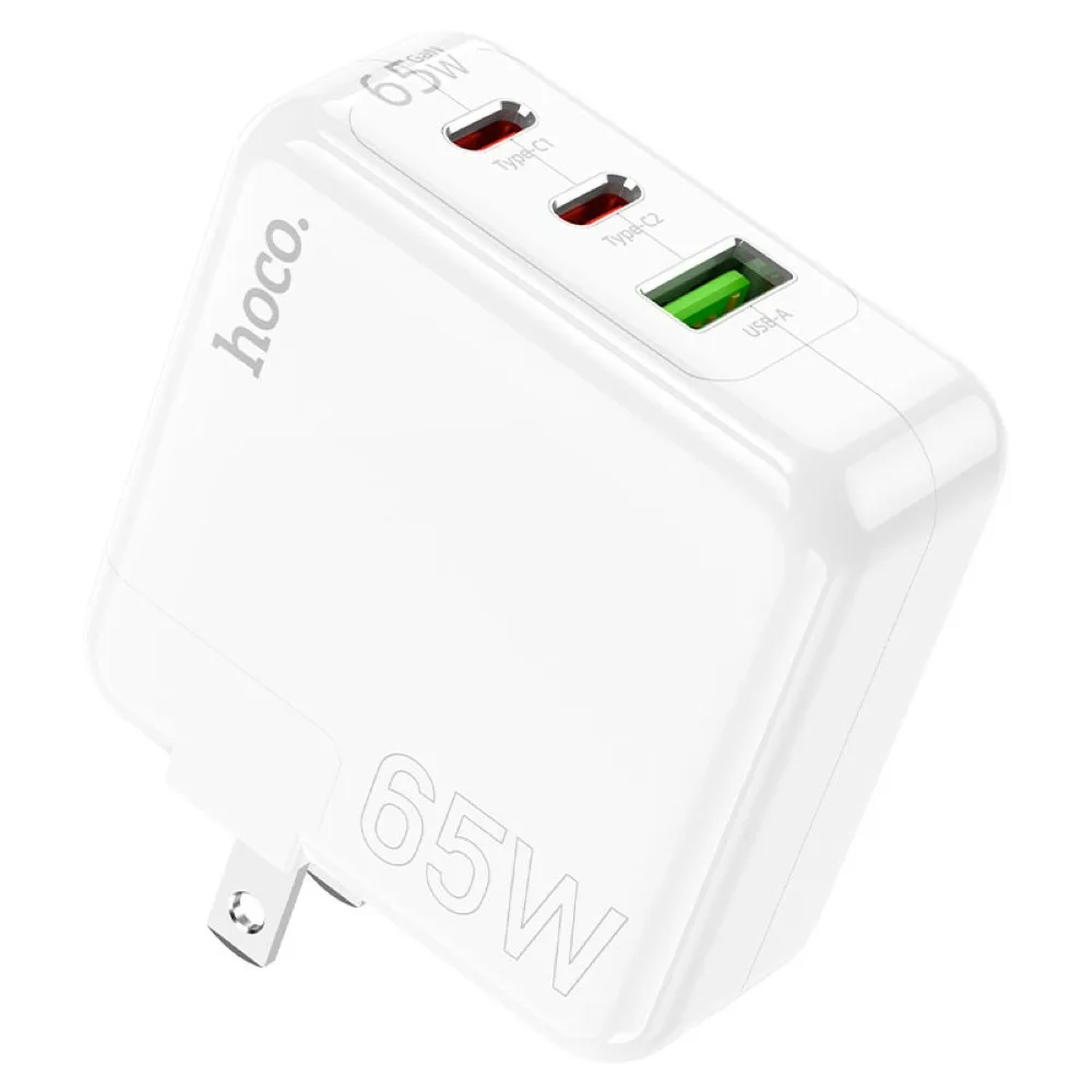 hoco-c115-header-pd65w-qc3-0-charger HOCO C115 Header PD65W + QC3.0 Charger