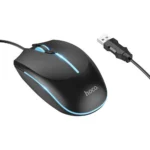HOCO GM37 Wonderful Gaming Luminous Wired Mouse – Black