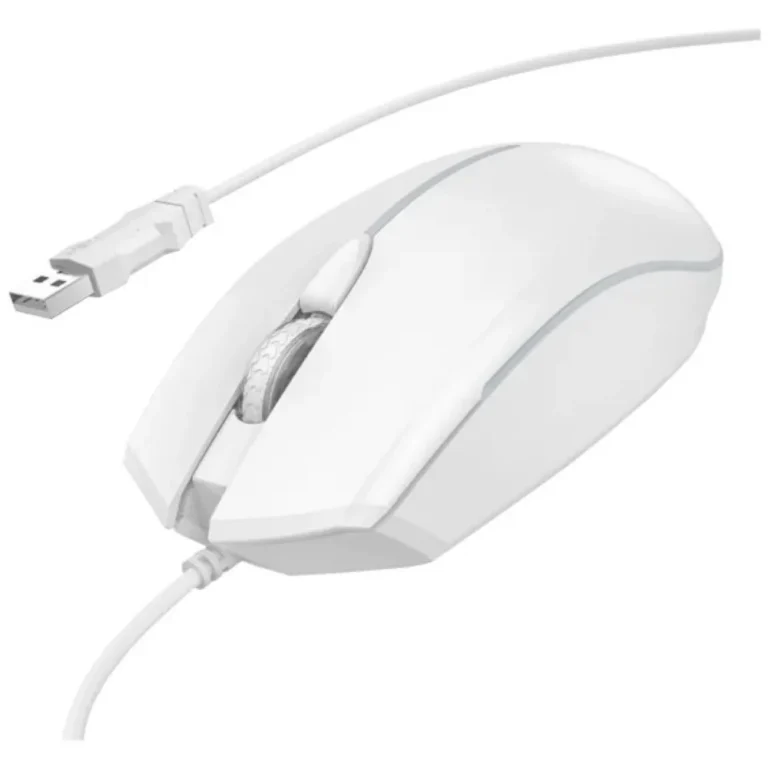 HOCO GM37 Wonderful Gaming Luminous Wired Mouse – White