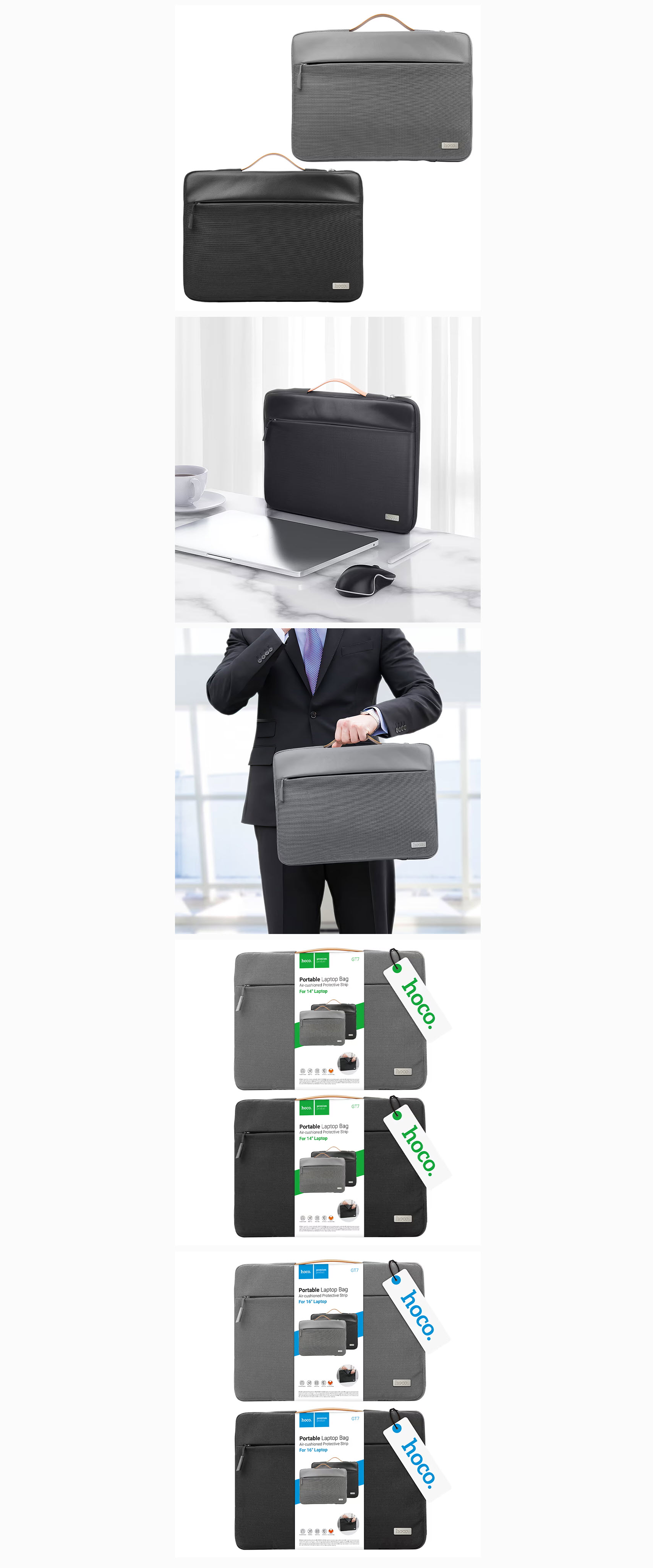 hoco-gt7-extraordinary-series-laptop-bag-14-inches-mysteriou-3 - MegaComputer.pk