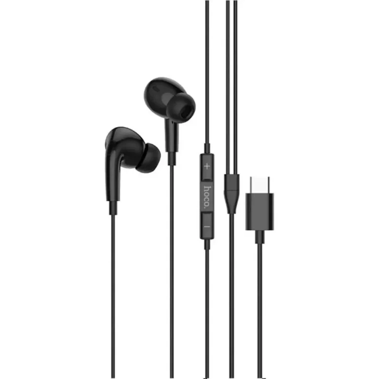HOCO M101 Pro Crystal sound Type C Wire-Controlled Digital Earphones With Microphone – Black