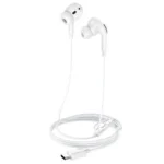 HOCO M101 Pro Crystal sound Type C Wire-Controlled Digital Earphones With Microphone – White