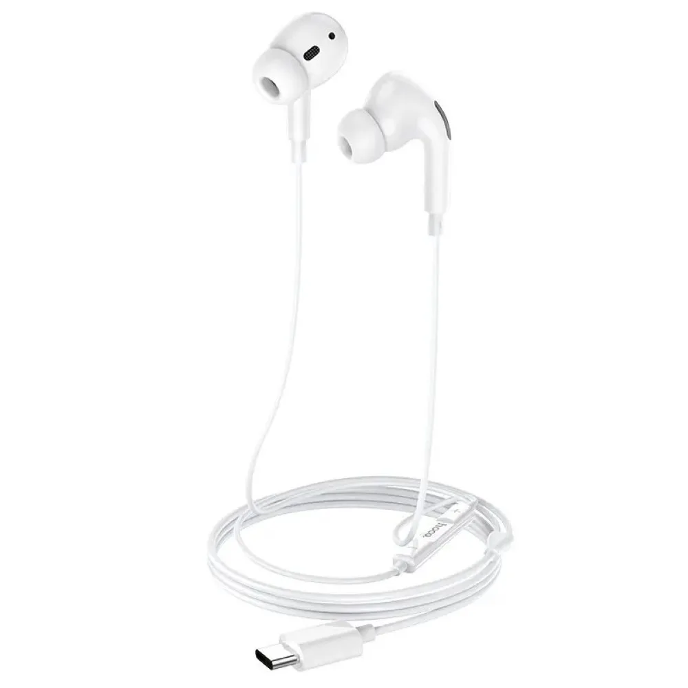 hoco-m101-pro-crystal-sound-type-c-wire-controlled-digital-e HOCO M101 Pro Crystal sound Type C Wire-Controlled Digital Earphones With Microphone – White