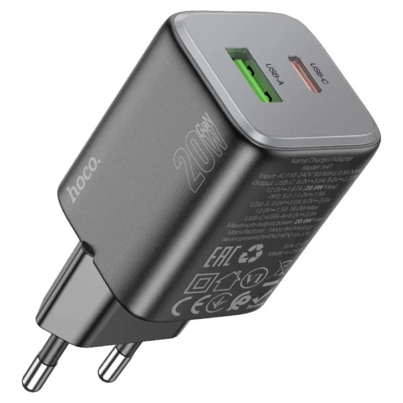 HOCO N41 Almighty PD20W + QC3.0 EU Charger