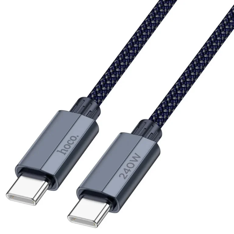 HOCO U134 Primero PD 240W Fast Charge Cable Type-C to Type-C – Dark Blue
