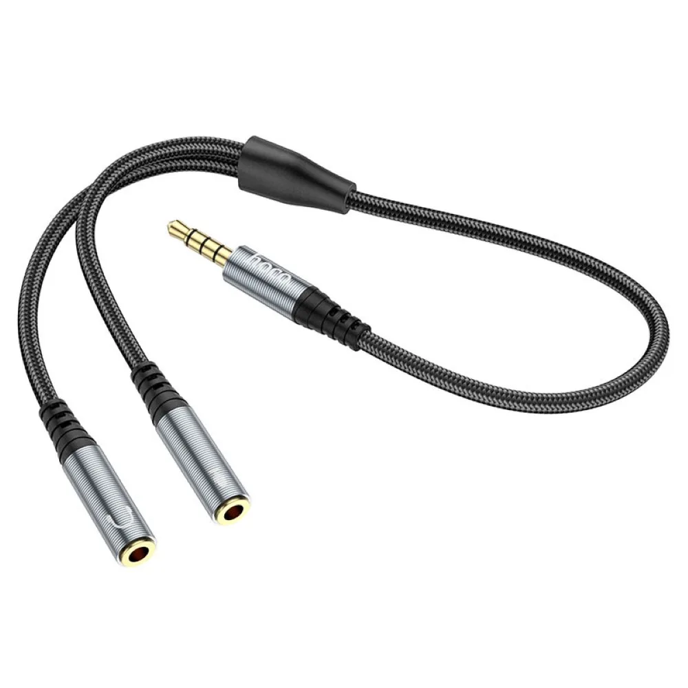 HOCO UPA21 2-in-1 3.5 Headset Audio Adapter Cable (Male to 2x Female)