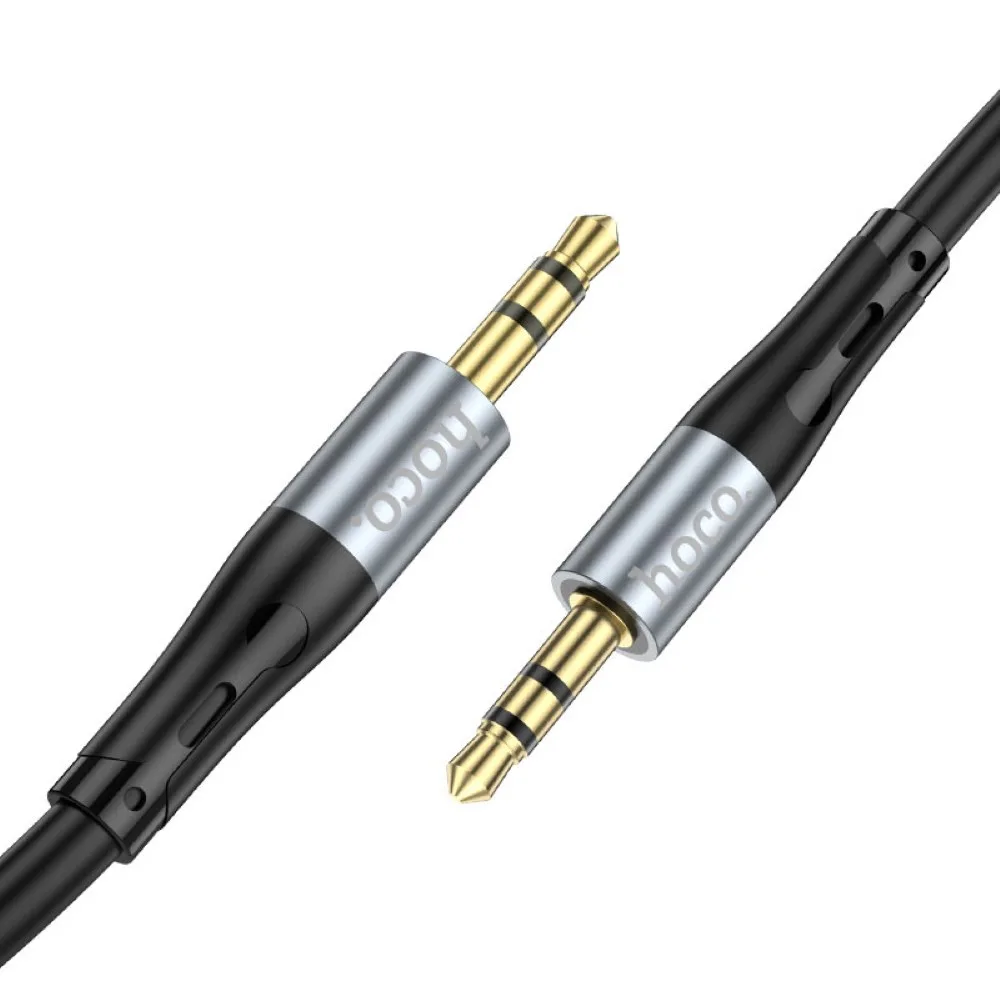 hoco-upa22-aux-silicone-audio-cable-1m-black - MegaComputer.pk HOCO UPA22 AUX Silicone Audio Cable (1M) – Black