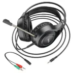 HOCO W106 Tiger Gaming Wired 3.5mm Jack Headset - Black - Image 5