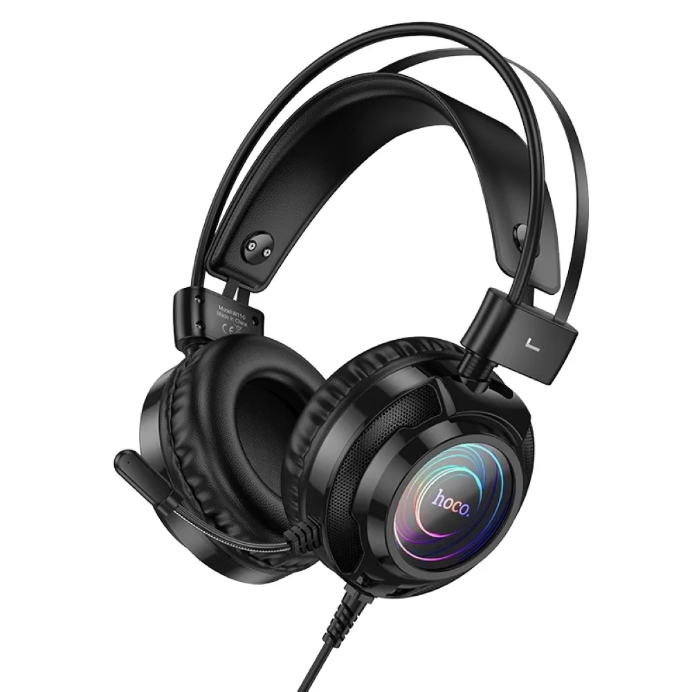 hoco-w110-resource-gaming-headphones-black - MegaComputer.pk HOCO W110 Resource Gaming Headphones – Black