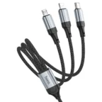 hoco-x102-fresh-3-in-1-charging-data-cable-ip-micro-type-c-4 - MegaComputer.pk