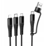 HOCO X123 Victory 3-in-1 Charging Cable (USB/C to iP+C+Micro)