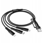 HOCO X123 Victory 3-in-1 Charging Cable (USB/C to iP+C+Micro) - Image 3