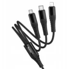 HOCO X123 Victory 3-in-1 Charging Cable (USB/C to iP+C+Micro) - Image 4