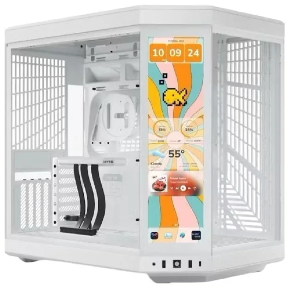 Hyte Y70 Touch Infinite Modern Aesthetic Mid-Tower ATX Gaming Case White