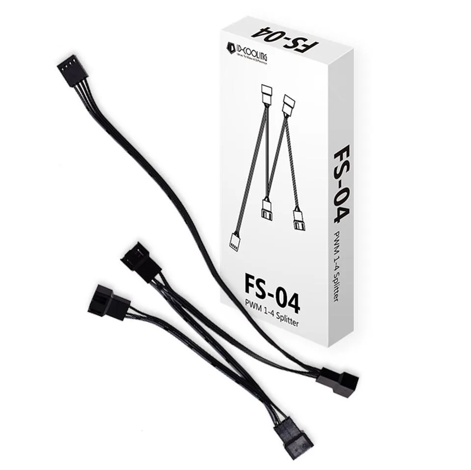 id-cooling-fs-04-pwm-fan-splitter-cable ID-Cooling FS-04 PWM Fan Splitter Cable
