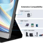 KOORUI E1511A 15.6" 60Hz Portable Monitor, FHD IPS Display, 1080P HDMi + Type C Interface, LED Backlight, Built-In Speaker - Image 5