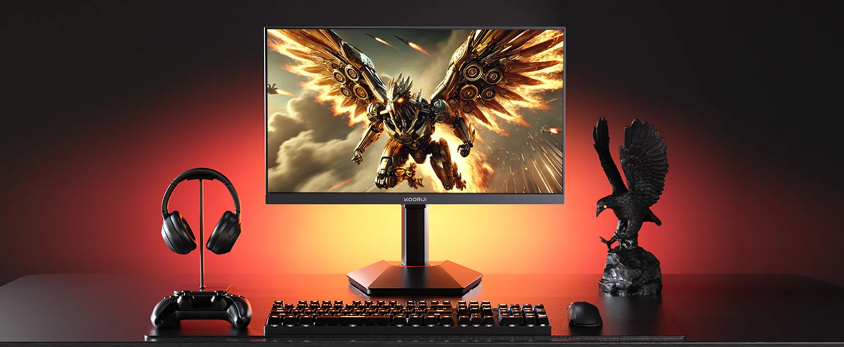 KOORUI G2721E 27' 320Hz 1ms, Fast IPS Display QHD (2560*1440) Display 95% DCI-P3, PPI 109 |E≤2 | 130% sRGB |100% Adobe R