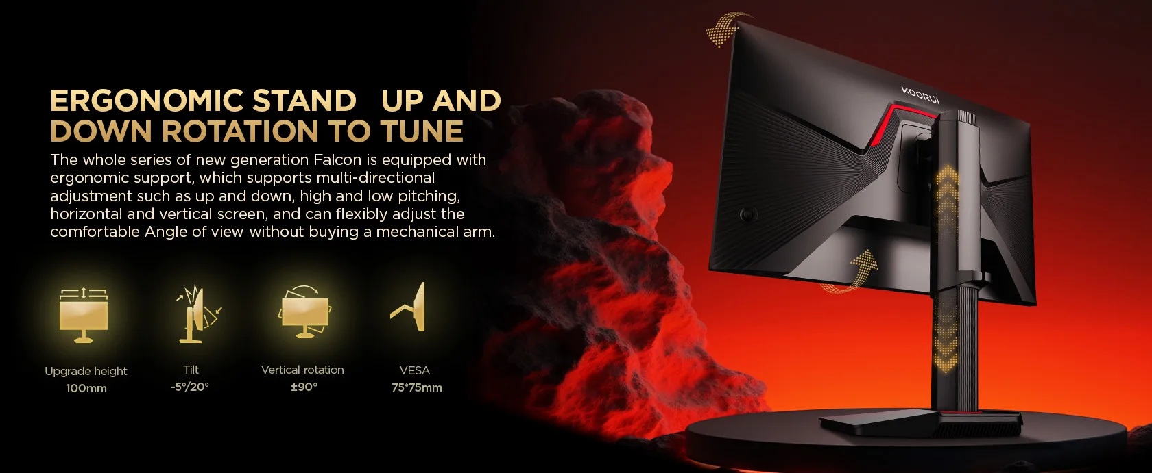 KOORUI G2721E 27' 320Hz 1ms, Fast IPS Display QHD (2560*1440) Display 95% DCI-P3, PPI 109 |E≤2 | 130% sRGB |100% Adobe R