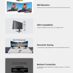KOORUI N07 27" 4K 60Hz, UHD IPS Display 90% DCI-P3, Free-Sync & G-Sync Technology, VESA Compatible, 2x HDMI (2.0), 1x DisplayPort (1.2) | 10.7 billion 10 Bit HDR | Business | Professional Monitor