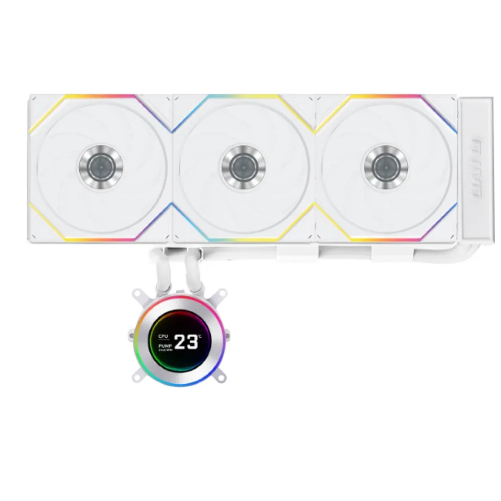 lian-li-hydroshift-ii-lcd-c-360r-argb-360mm-aio-liquid-cpu-c - MegaComputer.pk Lian Li HydroShift II LCD-C 360R ARGB 360mm AIO Liquid CPU Cooler – White