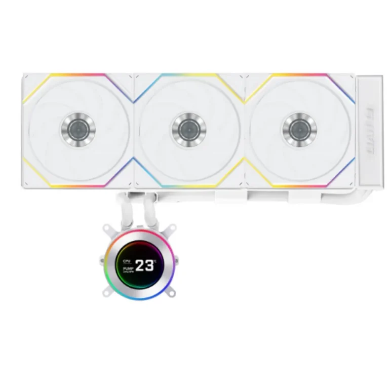 Lian Li HydroShift II LCD-C 360TL ARGB 360mm AIO Liquid CPU Cooler – White (with TL Wireless fans)