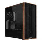 Lian Li LANCOOL 217 Genuine Walnut Wood Computer Case – Black