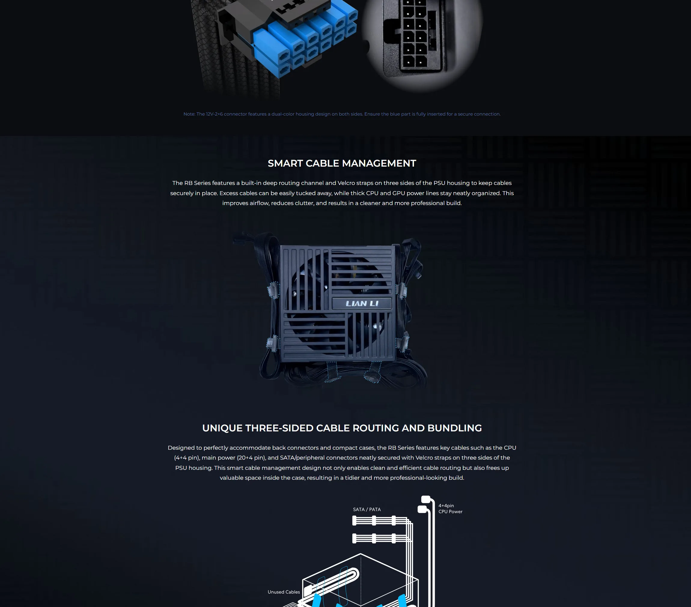 Lian Li RB Series 650W ATX 3.1 PCIe 5.1 80 Plus Bronze Power Supply - spec 3 - MegaComputer.pk