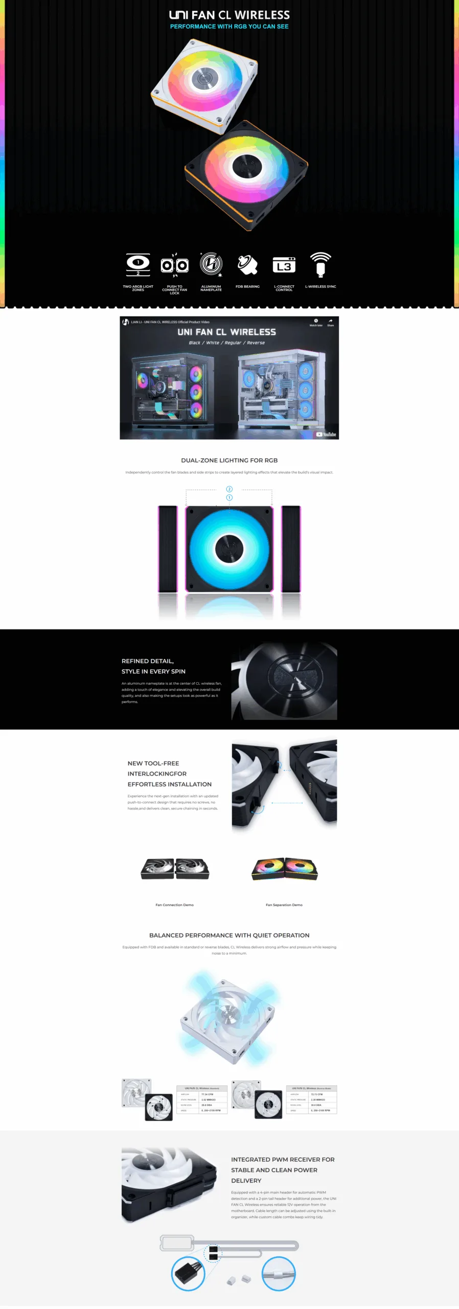 lian-li-uni-fan-cl120-wireless-black-rgb-triple-fan-pack-120-4 - MegaComputer.pk