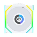 Lian Li UNI Fan SL120 LCD Wireless Reverse Blade Single Pack (Without Controller) – White