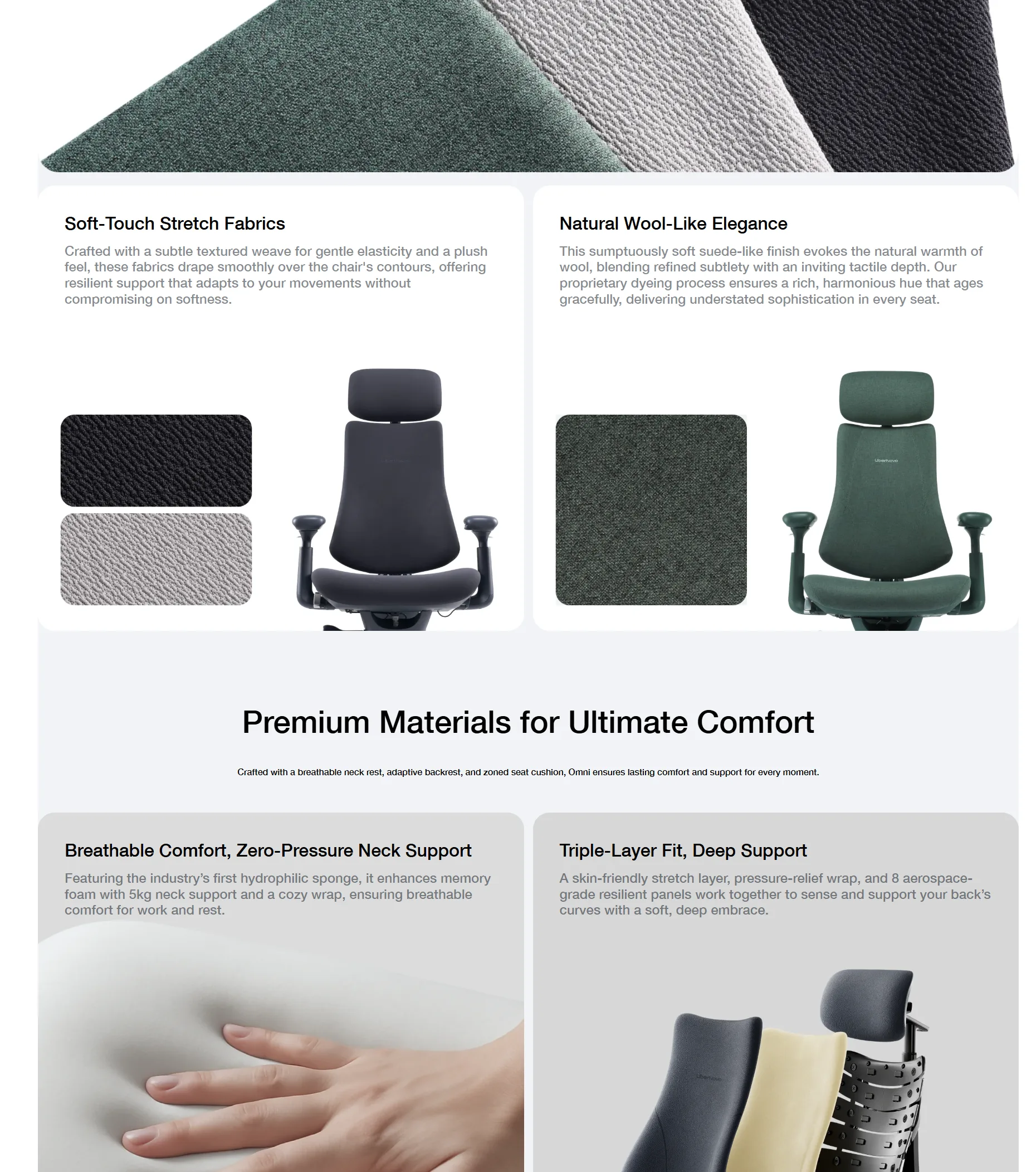 LiberNovo Omni Dynamic Ergonomic Chair – Standard Bundle with Footrest (48cm Seat Depth) Space Grey - spec 3 - MegaComputer.pk