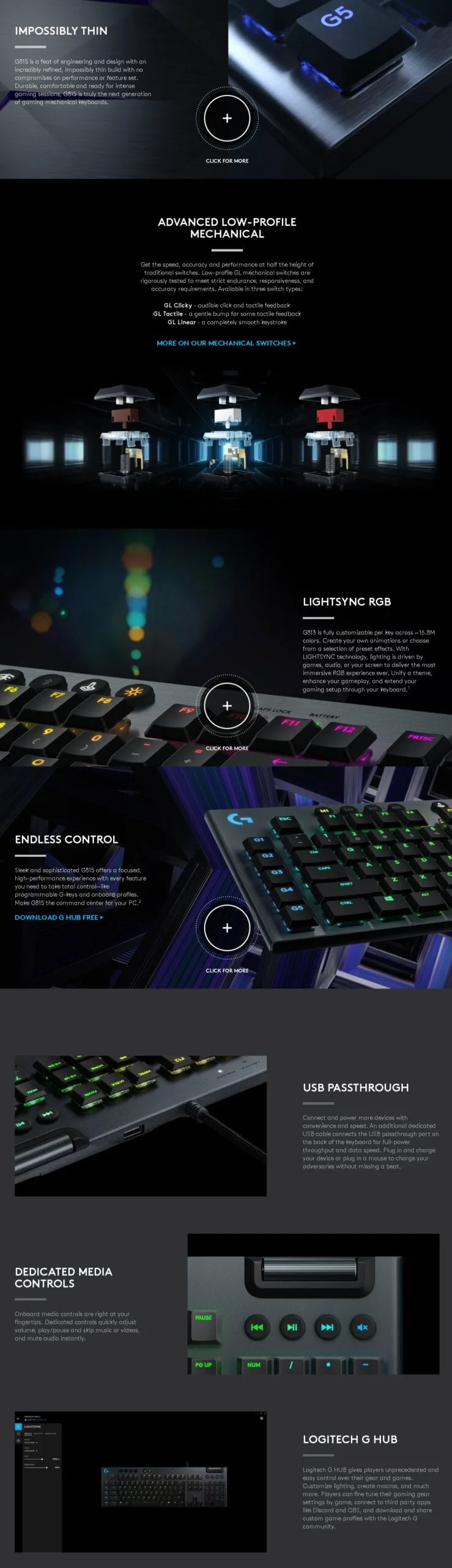 logitech-g813-rgb-mechanical-gaming-keyboard-tactile-920-008-3 - MegaComputer.pk
