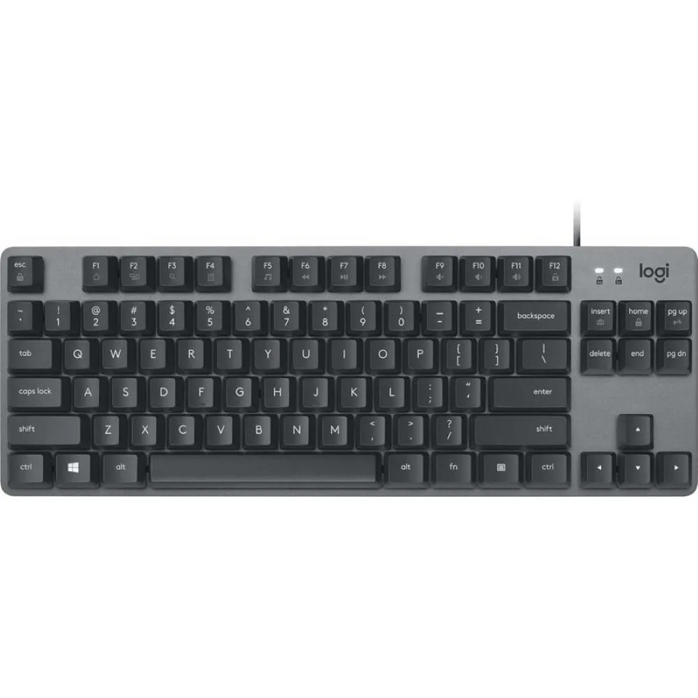 logitech-k835-tkl-mechanical-aluminum-keyboard-graphite-text - MegaComputer.pk Logitech K835 TKL Mechanical Aluminum Keyboard Graphite, Textured Gray TTC Blue MX Mechanical Switches