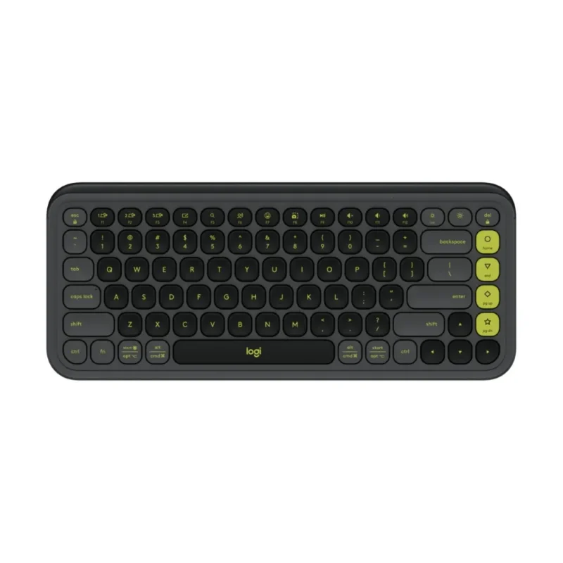 Logitech POP ICON KEYS Compact Wireless Keyboard Graphite & Green – 920-013083