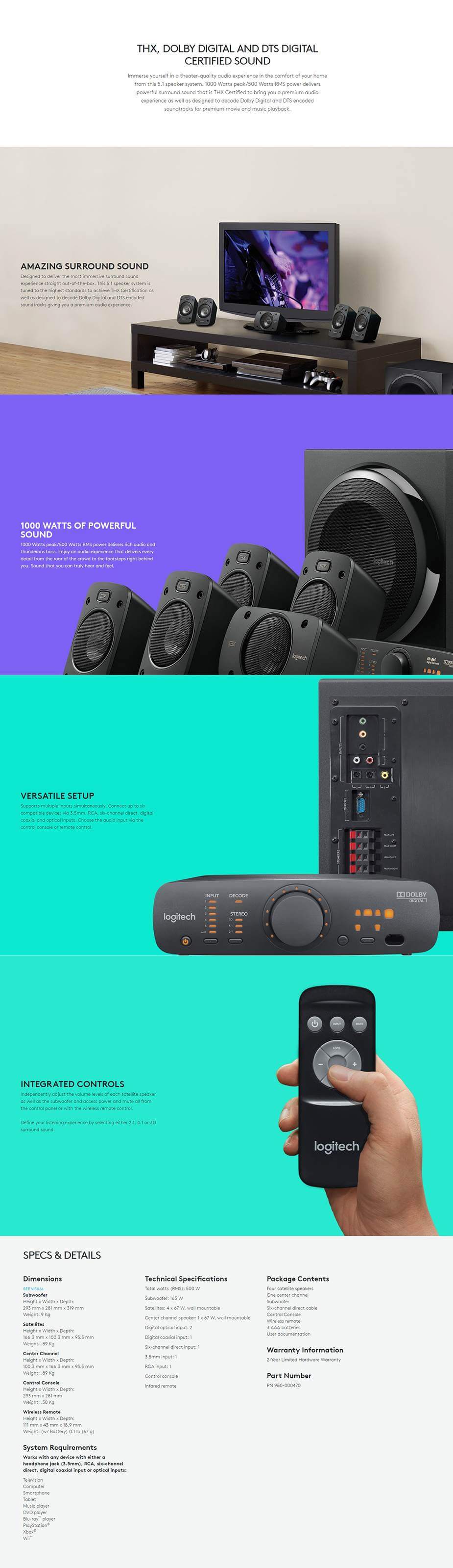logitech-z906-5-1-gaming-speaker-system-980-000468-5 - MegaComputer.pk