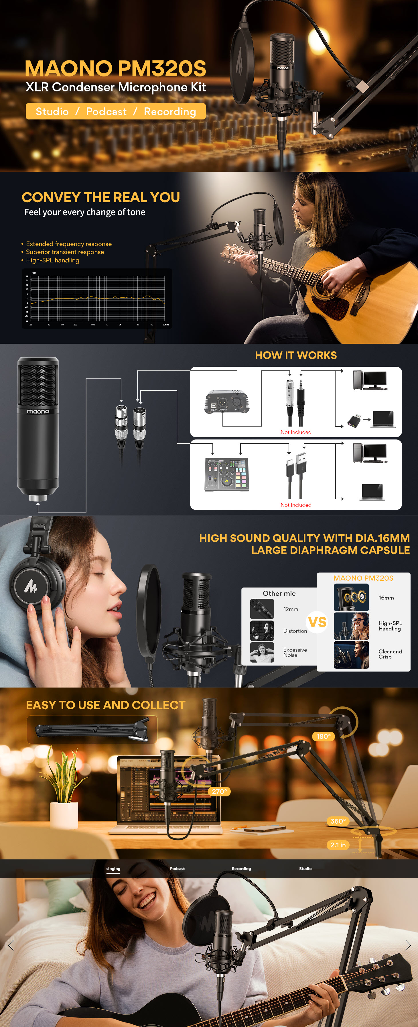 maono-hd300t-usb-xlr-podcast-dynamic-microphone-studio-mic-k-8 - MegaComputer.pk
