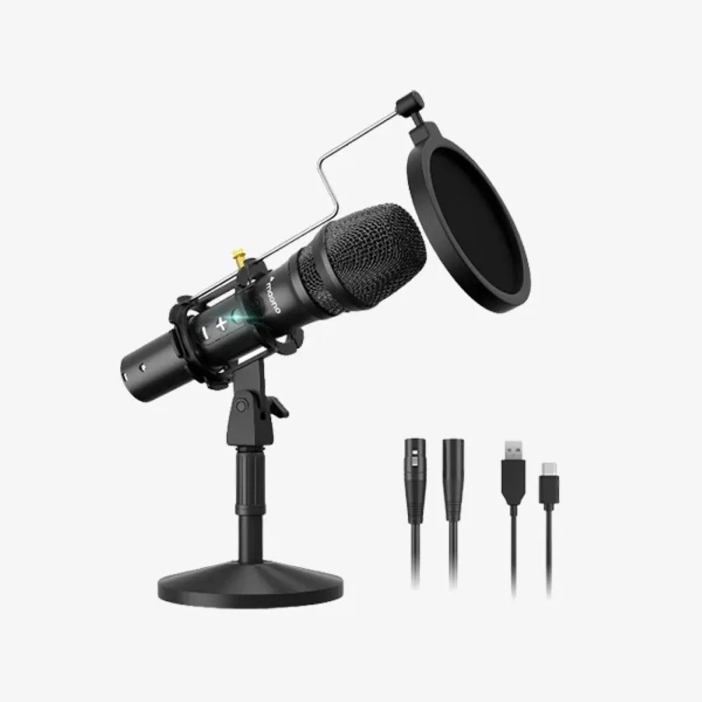 maono-hd300t-usb-xlr-podcast-dynamic-microphone-studio-mic-k - MegaComputer.pk Maono HD300T USB/XLR Podcast Dynamic Microphone Studio Mic Kit with Volume Control Shock Mount Pop Filter Ideal for Vocal Instruments Recording Voice Over Live Streaming