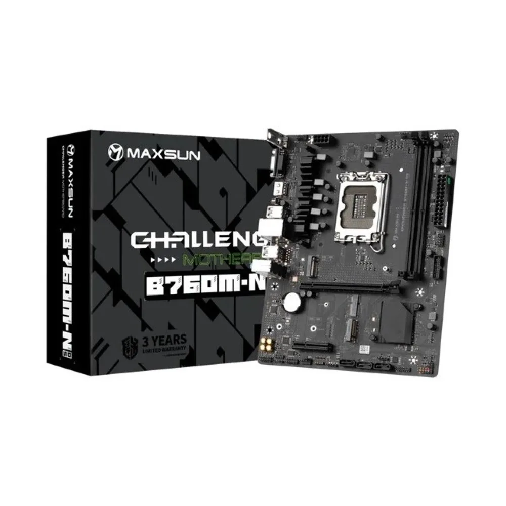 maxsun-challenger-b760m-n-d5-v2-intel-12-13th-gen-microatx-m - MegaComputer.pk Maxsun Challenger B760M-N D5 V2 Intel 12/13th Gen microATX Motherboard