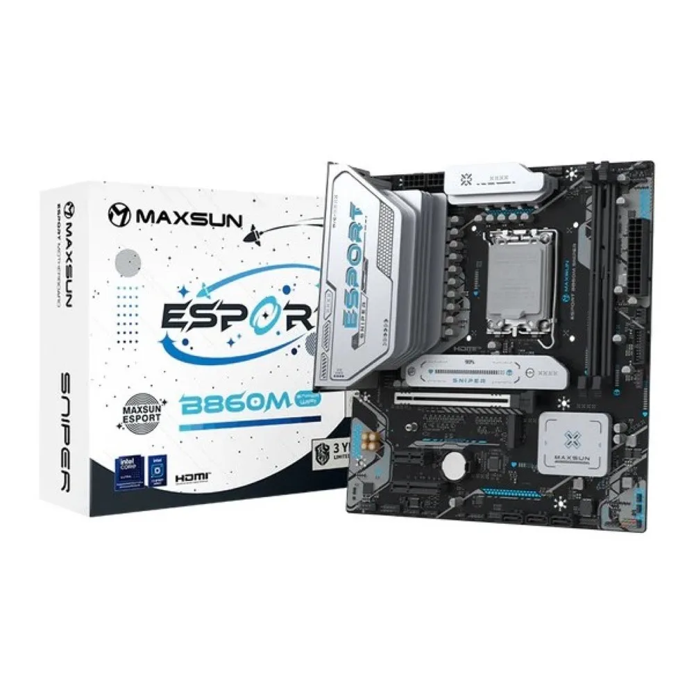 maxsun-esport-b860m-sniper-wifi-ddr5-intel-ultra-series-2-mi - MegaComputer.pk Maxsun eSport B860M Sniper Wifi DDR5 Intel Ultra Series 2 microATX Motherboard